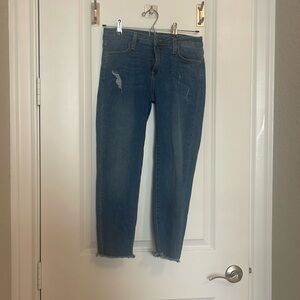 Just black, women cut off jeans, size 27, blue